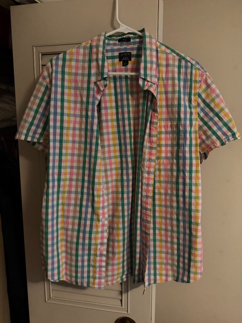 J. Crew Slim Fit Large Button Down Flex Washed Shirt Summer Colors